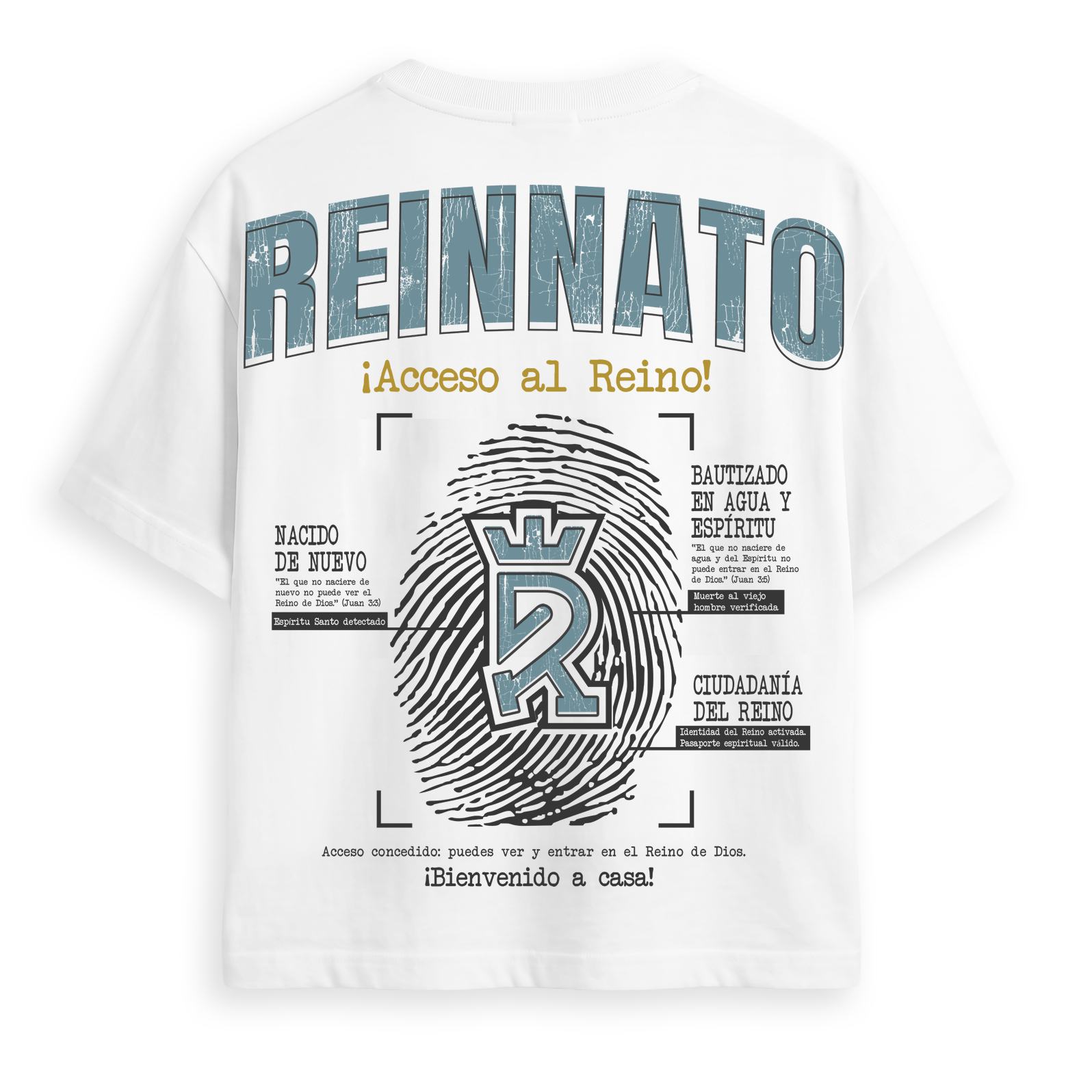 ¡Acceso al Reino! / White / Oversized / Boxy Fit